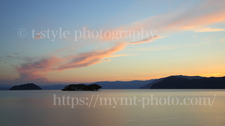 フィルターを使って琵琶湖の夕焼けを撮影してみた